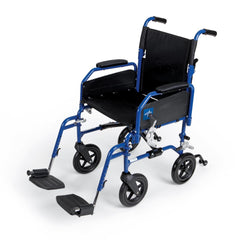 Medline Hybrid 2 Transport Wheelchair - Convertible Mobility Chair with 300 lb Capacity