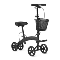Medline Manual Seated Knee Walker - Adjustable Height Mobility Scooter for Lower Leg Injury Recovery