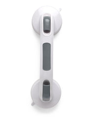 Suction Cup Grab Bar - 12 Inch White Safety Handle with 250 lb Capacity