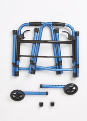 Walk Steady Mobility Kit - Foldable Walker & Hybrid Cane Set for Caregivers