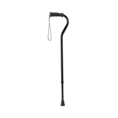 Aluminum Offset Cane with Gel Grip - Adjustable Height Walking Cane for Seniors & Adults