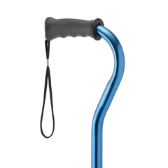 Aluminum Offset Cane with Gel Grip - Adjustable Height Walking Cane for Seniors & Adults