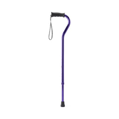 Aluminum Offset Cane with Gel Grip - Adjustable Height Walking Cane for Seniors & Adults