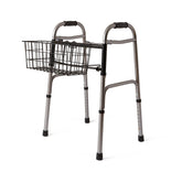 Universal Walker Basket for 2-Button Folding Walkers - 3 lb Capacity Storage Accessory (Case of 2)