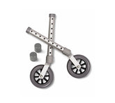 5 Inch Replacement Swivel Casters for Walkers - Set of 2 with Glide Caps