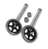 5 Inch Caster Wheel Kit for Walkers - Front Wheel Upgrade with Glide Caps