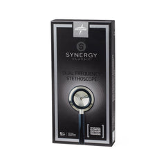Medline Synergy Dual-Frequency Stethoscope - Black, Stainless Steel, Latex-Free (MDS926501)