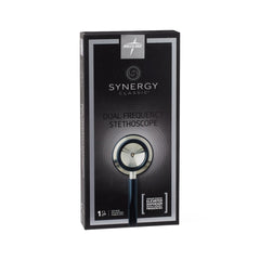 Medline Synergy Dual-Frequency Stethoscope - Black, Stainless Steel, Latex-Free (MDS926501)