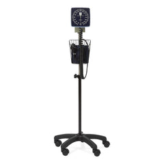 Mobile Aneroid Blood Pressure Monitor with Stand, Basket, and Adult Cuff - Professional Grade Sphygmomanometer