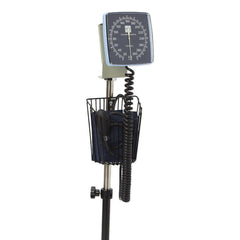 Mobile Aneroid Blood Pressure Monitor with Stand, Basket, and Adult Cuff - Professional Grade Sphygmomanometer