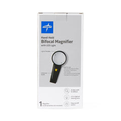 Medline Illuminated Bifocal Magnifiers - LED Lighted 3X/5X Magnifying Glass with Dual Lens