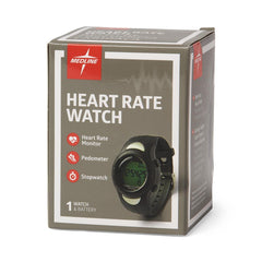 Digital Heart Rate Monitor & Pedometer Watch - Water-Resistant Fitness Tracker with 50-Day Memory