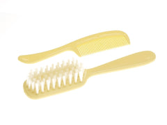 Medline Baby Comb and Brush Set - Gentle Hair Care with Soft Nylon Bristles and Rounded Teeth