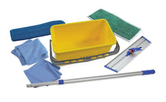 Medline Microfiber Starter Kit - Complete 18-Piece Professional Cleaning System
