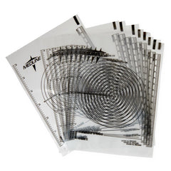 Bullseye Plastic Wound Measurement Ruler - Disposable Transparent Guide with Metric & Imperial Scales
