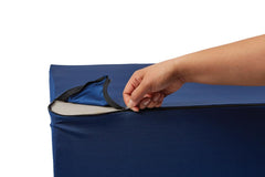 Medline Compression-Packed Bed Wedge - High-Density Foam, Navy, 8.5" Height - Case of 4