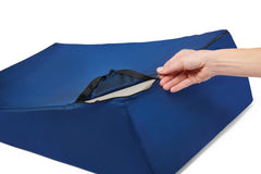 Medline Compression-Packed Bed Wedge - High-Density Foam, Navy, 8.5" Height - Case of 4