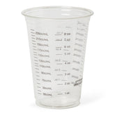 Disposable Graduated Cold Plastic Drinking Cups - 10 oz Clear with Black Graduations for Healthcare & Medical Use