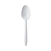Disposable White Plastic Spoons - Medium Weight Case of 1000