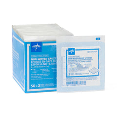 Medline Standard Nonwoven Gauze Sponges - Sterile Medical Dressing Pads (2x2, 3x3, 4x4 Inch)