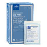 Medline Sterile Eye Pads - Oval Shape, Absorbent Cotton Fill, Individually Wrapped (NON21600)