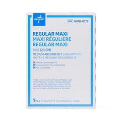 Maxi Adhesive Sanitary Pad, 9 Inch - Maximum Absorbency All-Day Protection