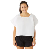 Medline Tissue-Poly-Tissue Deluxe Disposable Exam Capes - Professional Medical Patient Privacy Gowns (30" x 21", White/Blue)