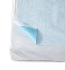 Medline Tissue-Poly Drape Sheet 40"x60" - 2-Ply Absorbent Blue Disposable Medical Drape, Case of 100