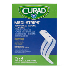 Curad Medi-Strip Wound Closure Strips - Hypoallergenic Adhesive Skin Closures for Surgical Incisions & Lacerations