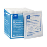 Medline Deluxe Sterile Nonwoven Gauze Sponges - 4x4 Inch, 4-Ply Medical Grade Wound Care Dressing