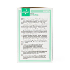 Medline ASTM Level 1 Surgical Face Mask with Foam Anti-Fog Strip and Ties - Blue, 3-Ply Pleated Disposable Medical Masks