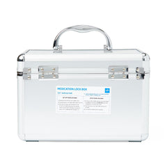Secure Medication Lock Box with Programmable Combination - Gray