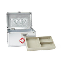 Secure Medication Lock Box with Programmable Combination - Gray