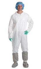 Professional Microporous Breathable Coveralls with Elastic Wrists and Ankles - Fluid-Proof Protection