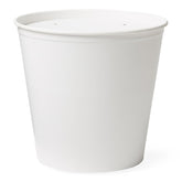 Disposable Paper Bucket and Lid Combos - Vented Lids for Storage & Transport | 85oz & 170oz