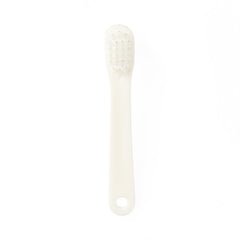 2-Sided Denture Brush - Dual-Head Design for Complete Denture Care, Ivory