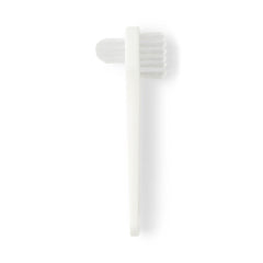 2-Sided Denture Brush - Dual-Head Design for Complete Denture Care, Ivory