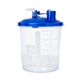 Rigid Suction Canisters 1200cc - Disposable Medical Suction Canister with Locking Lid & Hydrophobic Shutoff Valve