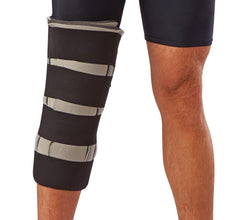 Medline Compression Knee Immobilizer 20 Inch - Aluminum Stays - Adjustable Elastic Straps