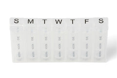 Medline 7-Day Weekly Pill Organizer Minder - 4 Times Daily Medication Reminder Box