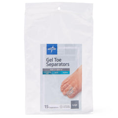 Medline Gel Toe Separators - Hypoallergenic Bunion Relief & Toe Alignment Corrector (Washable & Reusable)