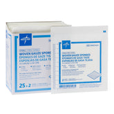 Medline Sterile Gauze Sponge - 100% Cotton Medical Grade Wound Care Dressing (2x2, 3x3, 4x4 Inch)