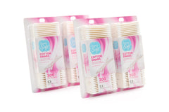 Medline Sterile Cotton-Tipped Applicators - Wooden Shaft, Individually Wrapped, Case of 24