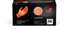 Venom Steel Disposable Two-Layer Nitrile Gloves - Heavy-Duty Powder-Free with Full Texture Grip - Box of 100