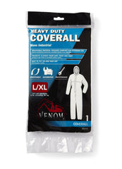 Medline Heavy-Duty Disposable Coveralls with Hood - Microporous Breathable Protection