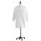 Medline Unisex Knit Cuff Knee Length Lab Coat - Professional Medical Apparel with Snap Front & Multiple Pockets