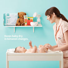 Thin Booster Diaper Liner - 3.5 x 11.5 Inch, Adhesive Strip, Fragrance Free - Case of 192