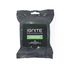 Ignite Stimulating Scent Body Wipes - 8x8 Inch No-Rinse Cleansing Cloths with Ginseng & Hawthorn Berry