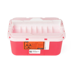 Medline Patient Room Sharps Container with Counter-Balance Lid - 5 Quart to 3 Gallon Medical Waste Disposal