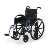 Medline Hybrid 2 Transport Wheelchair - Convertible Mobility Chair with 300 lb Capacity